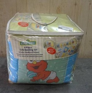 lot 68 image: Baby Sesame Street 4-piece crib bedding set.  Never opened.