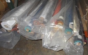 lot 127 image: Large selection of fabric rolls.  Generous quantity.  Patterns vary.