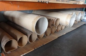 lot 131 image: Cardboard tubes.  Various widths & lengths.