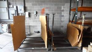 lot 133 image: 2 portable pallet stack racks.