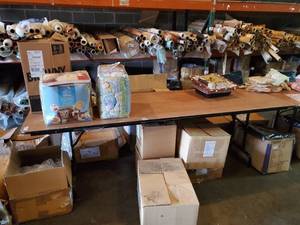 lot 141 image: 8 folding table.  Contents not included.