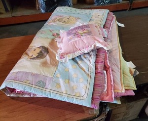 lot 150 image: Toddler quilts and pillow as shown 5 total