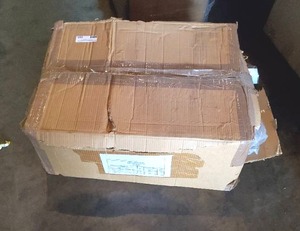 lot 165 image: Box of White 100% cotton t-shirts.  Size Large.