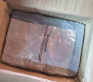 lot 172 image: Box of Grey Melange 8515 t-shirts.  Size Large.