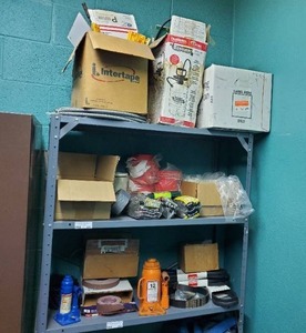 lot 202 image: Contents of top 3 shelves including Hydraulic jacks and more as shown