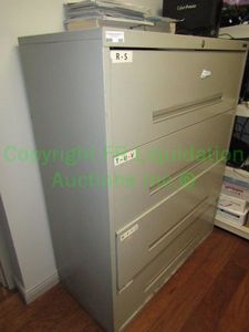 lot 660 image: Tennsco metal lateral file cabinet, 51 x 42 x 19