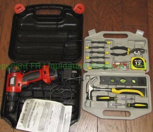 lot 663 image: Black & Decker cordless drill and tool kit