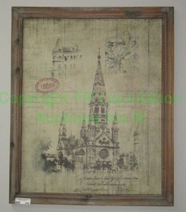 lot 658 image: Framed cathedral print, 34 x 28