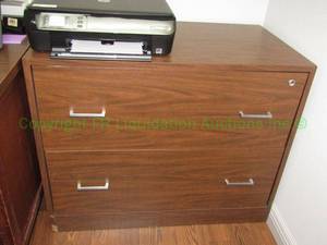 lot 642 image: Laminate lateral file, contents not included, 29 x 36 x 20