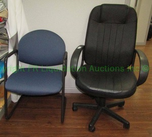 lot 620 image: Two office chairs