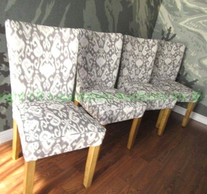 lot 612 image: Matching accent chairs, 4 total. Bid is times the quantity, 38 x 19 x 19