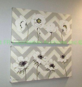 lot 614 image: Original oil paintings (2) signed Kathryn White 47 x 23.5