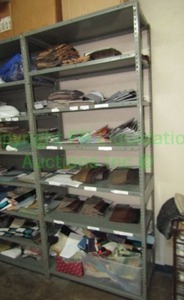 lot 560 image: Metal utility shelf, contents not included, 87 x 36 x 18