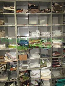 lot 445 image: Metal utility shelf, contents not included, 99 x 36 x 12