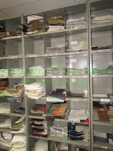 lot 443 image: Metal utility shelf, contents not included, 99 x 36 x 12