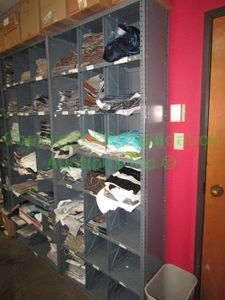 lot 433 image: Metal utility shelf, contents not included, 85 x 36 x 12