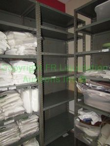 lot 473 image: Metal utility shelf, contents not included, 87 x 36 x 18