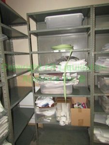 lot 471 image: Metal utility shelf, contents not included, 87 x 36 x 18
