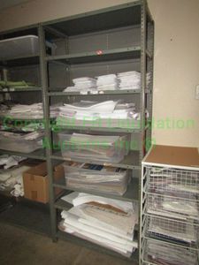 lot 469 image: Metal utility shelf, contents not included, 87 x 36 x 18