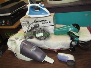lot 461 image: Hamilton Beach iron, Dust buster vac and more as shown