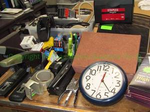 lot 486 image: Assorted office supplies plus as shown