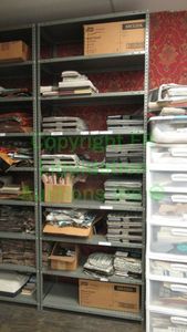 lot 494 image: Metal utility shelf, contents not included 85 x 36 x 12