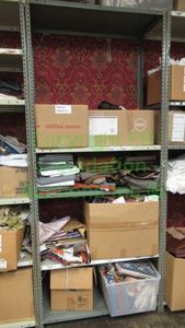 lot 504 image: Metal utility shelf, contents not included 85 x 36 x 12