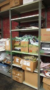 lot 506 image: Metal utility shelf, contents not included 85 x 36 x 12