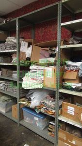 lot 508 image: Metal utility shelf, contents not included 85 x 36 x 12