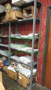 lot 519 image: Metal utility shelf, contents not included 85 x 36 x 12