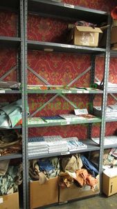 lot 521 image: Metal utility shelf, contents not included 85 x 36 x 12