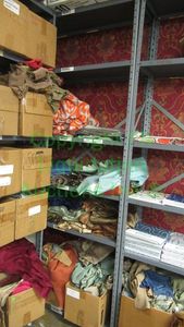 lot 523 image: Metal utility shelf, contents not included 85 x 36 x 12