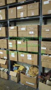 lot 527 image: Metal utility shelf, contents not included 85 x 36 x 12