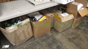 lot 545 image: Assorted fabric samples and remnants as shown