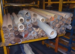 lot 281 image: Large selection of fabric rolls.  Generous quantity.  Patterns vary.