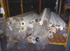 lot 283 image: Large selection of fabric rolls.  Generous quantity.  Patterns vary.