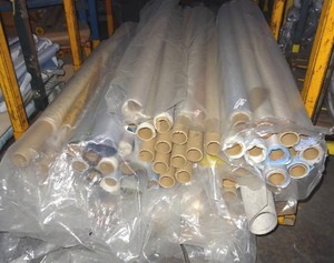 lot 291 image: Large selection of fabric rolls.  Generous quantity.  Patterns vary.