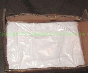 lot 402 image: New 1 case (12 pcs) white flat sheets 108 x 115 each