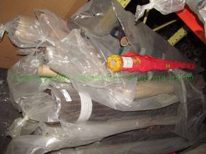 lot 587 image: Large selection of fabric rolls. Generous quantity. Patterns vary.