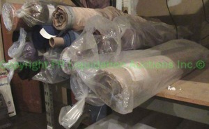 lot 379 image: Large selection of fabric rolls. Generous quantity. Patterns vary.