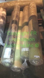 lot 565 image: Selection of fabric rolls. Generous quantity. Patterns vary.