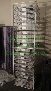 lot 429 image: Wire frame storage drawer includes fabric samples