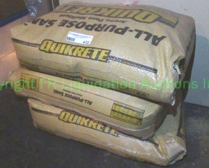 lot 432 image: Quikrete all purpose sand 3 bags unopened