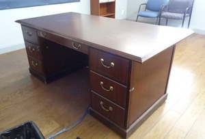 lot 696 image: Wooden office desk