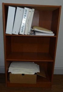 lot 712 image: Book shelf.  Contents not included.