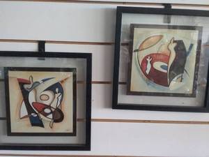 lot 126 image: Pair of Modern Music Artwork, Prof. Framed