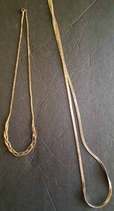 lot 22 image: 2 Sterling Silver Chains
