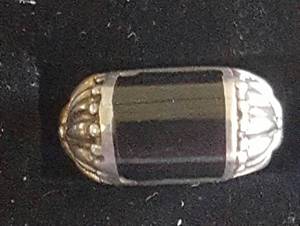 lot 25 image: Sterling Ring with Black Onyx Accent
