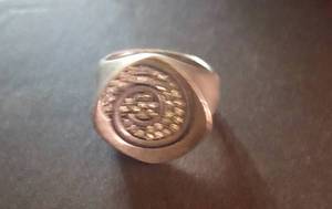 lot 28 image: Sterling Ring with Unique Swirl Design