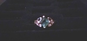 lot 64 image: Sterling Ring with Blue Topaz type stone